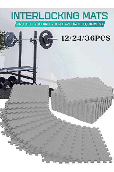 Generic سجادات أرضية متشابكة للصالات الرياضية المنزلية، سجادات إسفنجية للتمارين الرياضية، سجادات أرضية لمعدات التمرين