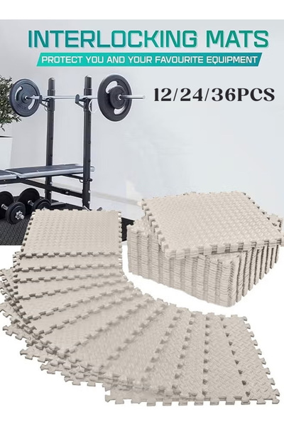 Generic سجادات أرضية متشابكة للصالات الرياضية المنزلية، سجادات إسفنجية للتمار...