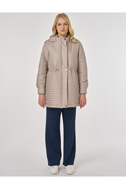 Kayra Hooded Quilted Coat Kil