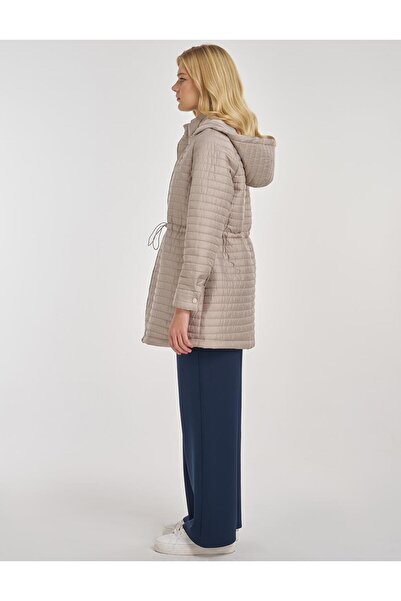 Kayra Hooded Quilted Coat Kil