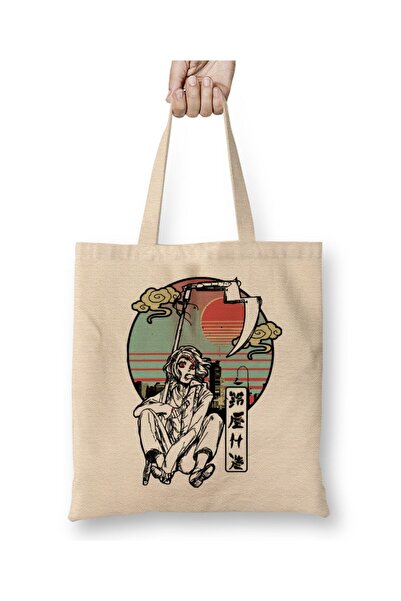 Toyaso Tokyo Ghoul - Juuzou Suzuya White Tote Bag Long Handle Shopping Bag Beach Bag