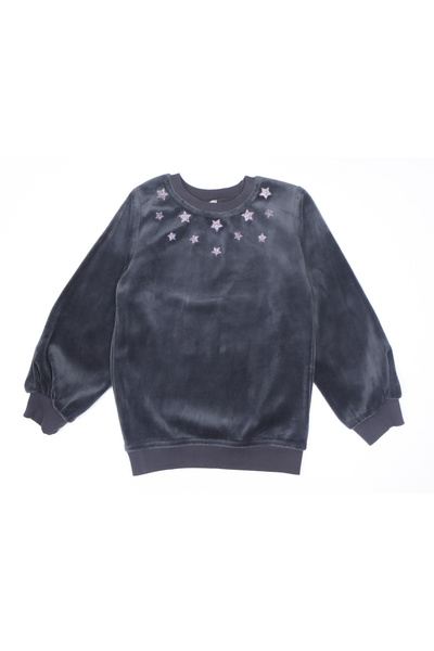 BALKABAĞI Antarsit Velvet Skirt Suit with Stars (3-7 Years Old)