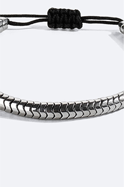 Avva Men's Silver Color Stone Bracelet B009603