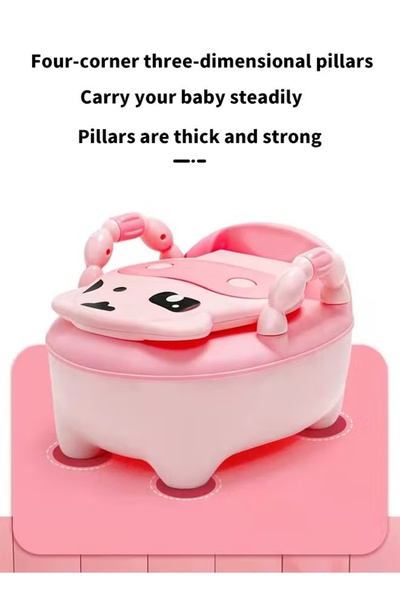 Generic Baby Potty Toilet Potty Training Seat with Handle Potty Chair with High Back Support Splash Guard