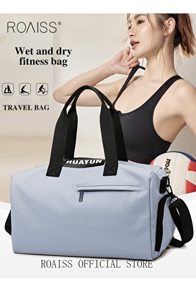 ROAISS Multi Functional Large Capacity Carry on Luggage Bag Wet and Dry Separ...