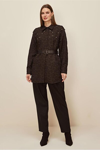 Alvina Belted Stone Embroidered Tunic 46138