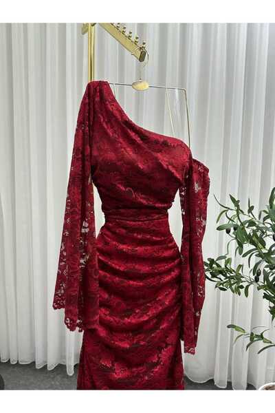 Genrics SHAHID FASHION Red Evening Dress