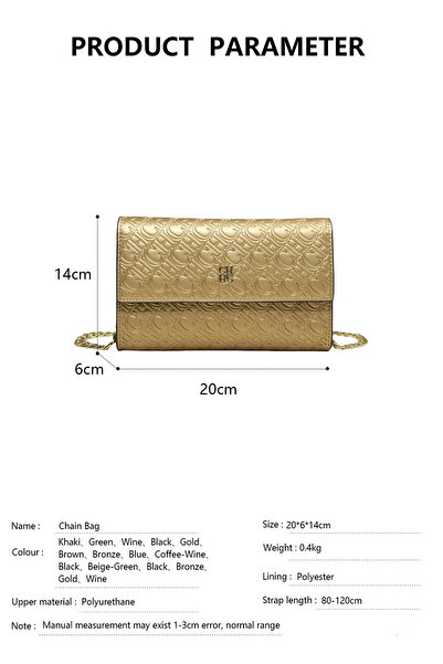 Ch CHCH New Vintage Luxury Versatile Women's Shoulder Bag Classic Small Square Bag