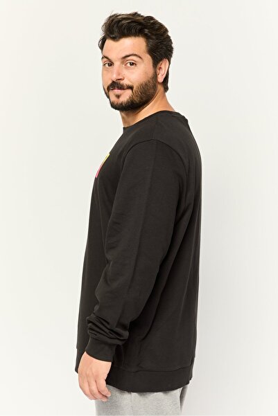 Puma Men Regular Fit Brand Logo Outdoors Sweatshirt, Black