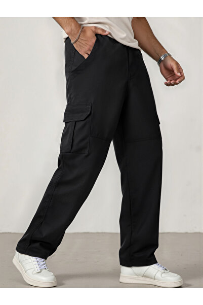 Nonebranded Hot-selling Oxford waterproof fabric multi-pocket solid color loose plus size cargo pants