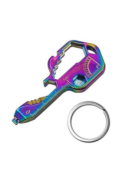 Arabest أداة متعددة الوظائف، أداة متعددة الاستخدامات على شكل سلسلة مفاتيح، أداة مفاتيح 24 في 1، أدوات جيب محمولة على شكل مفتاح