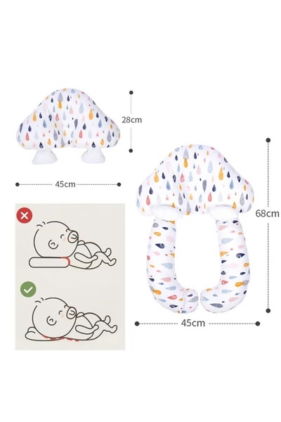 Generic Baby Head Shaping Pillow Baby Memory Foam Pillow Adjustable Height With 2 Removable Fixing Posts