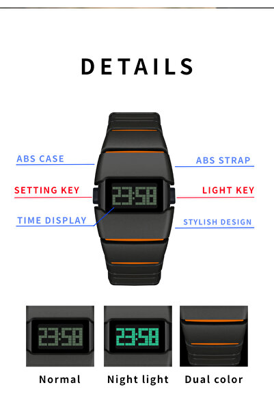 shiyunmei Unisex fashion, simple, atmospheric and durable, LED night light function fears no darkness