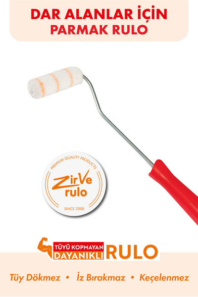 Zirve Rulo Parmak Rulo – Profesyonel Detay Boyama Rulosu