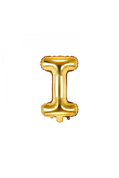 Partydeco Gold Foil Balloon Letter N 35 cm