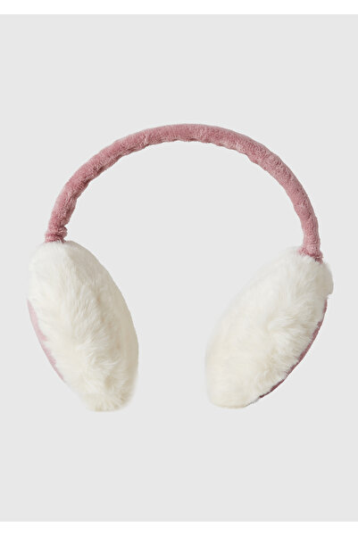 United Colors of Benetton Girl's dusty rose rubber Printed microfiber plush headphones