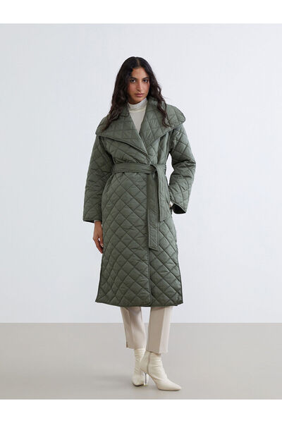 LC Waikiki Jacket Collar Quilted Women's Puffer Coat