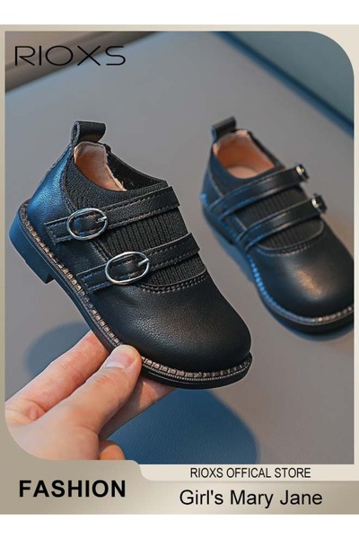 RIOXS Girl's Mary Jane, Formal Dress Shoes, Classic School Uniform Shoes, Faux Leather Shoes, Fashion Danc