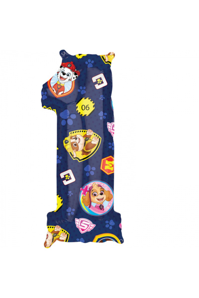 Amscan Europe Foil Balloon Number 1 Paw Patrol - 27 x 66 cm