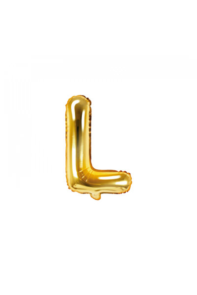 Partydeco Gold Foil Balloon Letter I, 35 cm