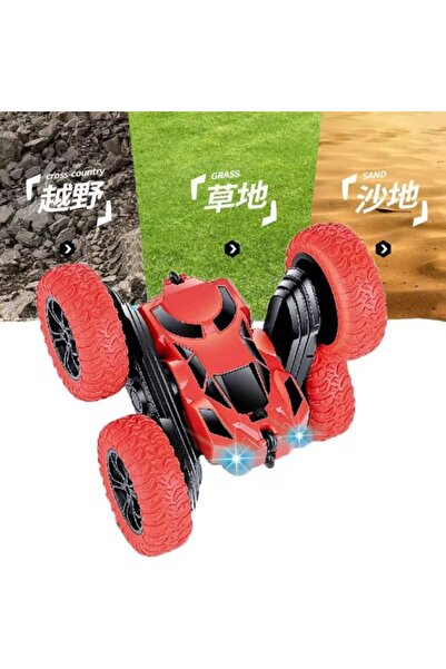 OEM 360-Degree Rotating Light-Up Car with Remote and Control Bracelet, Ages 3+, Red