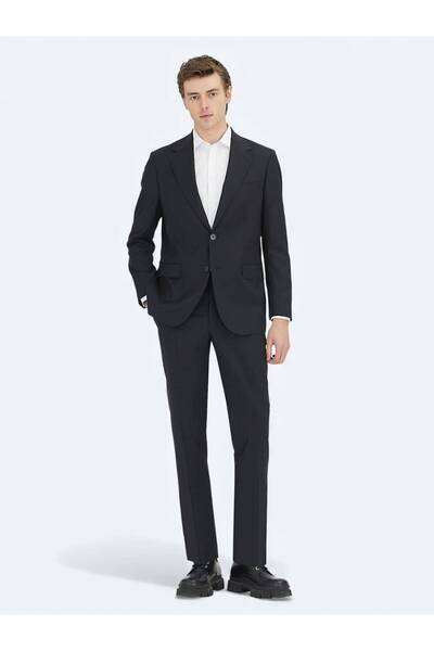 Kip Black Micro Wool Blend Suit