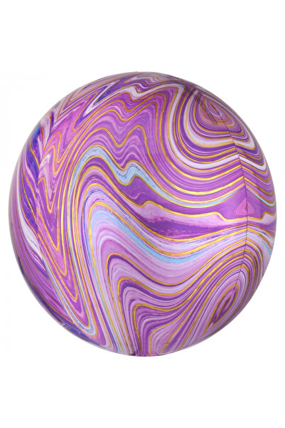 Amscan Europe GmbH Balon folie marmorat, violet - 41 cm