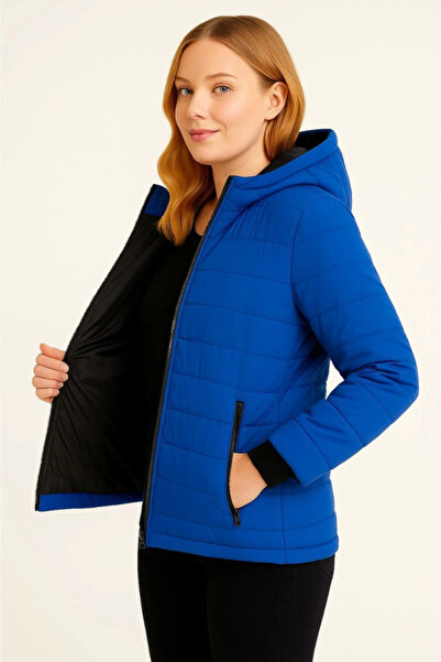 Veraura Lifestyle Inflatable Hooded Zippered Jacket Water Repellent Quilted L...