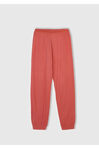 United Colors of Benetton Women's Coral Modal Blend Logo Waist Pajama Bottoms