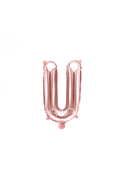 Partydeco Balon folie litera U roz, 35 cm