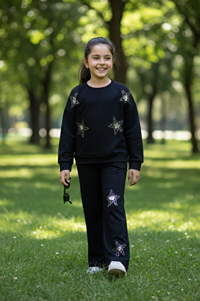 Fulla Moda Star Embroidered 2-Piece Girl's Set