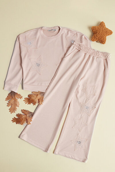 Fulla Moda Star Embroidered 2-Piece Girl's Set