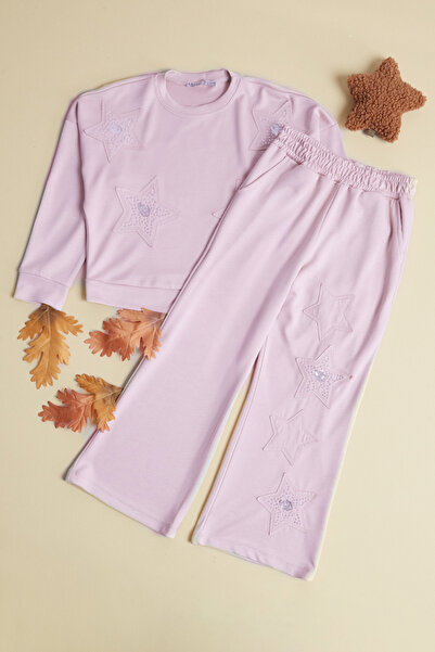 Fulla Moda Star Embroidered 2-Piece Girl's Set