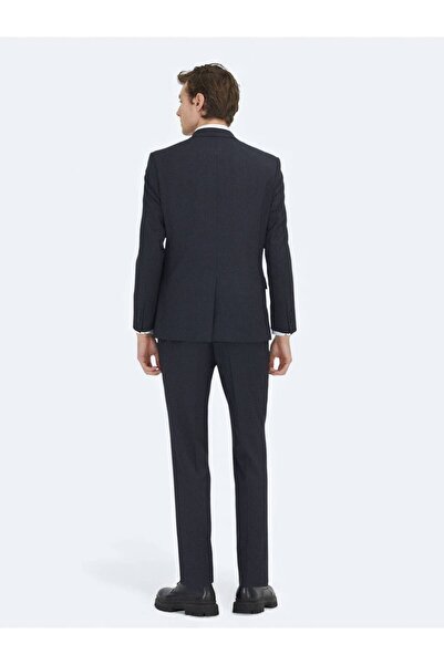 Kip Navy Blue Micro Modern Fit Suit