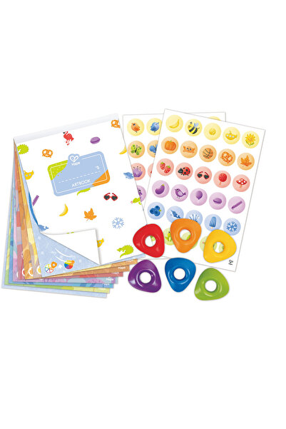 Hape مجموعة فن تلوين وملصقات - ١٨ قطعة