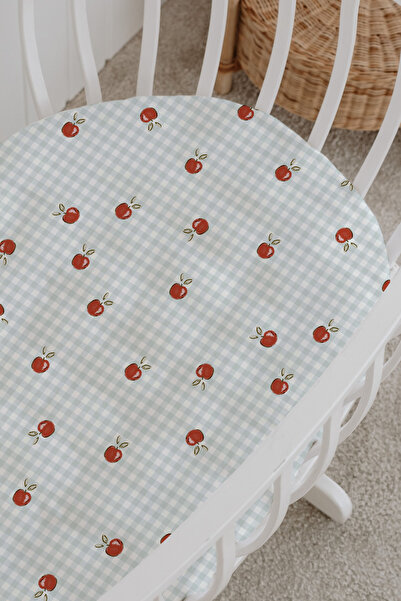 Messido 100% Cotton Poplin Mother's Side Crib Bedding Set - Pötikare Elmalar