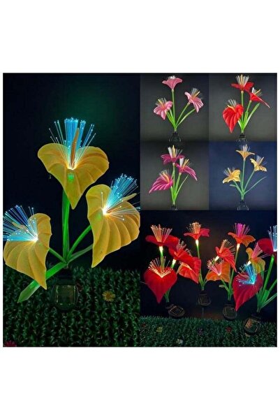 BLOOMING TIME Waterproof Outdoor Solar Horseshoe Flower Stake Lights (2-Pack)