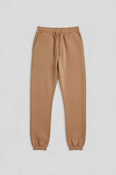 Moda EKM Jogger Kalın Eşofman Altı Beli Paçası Lastikli Bağcıklı Cepli