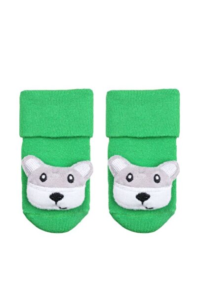 Bross Teddy Bear Printed Towel Baby Socks