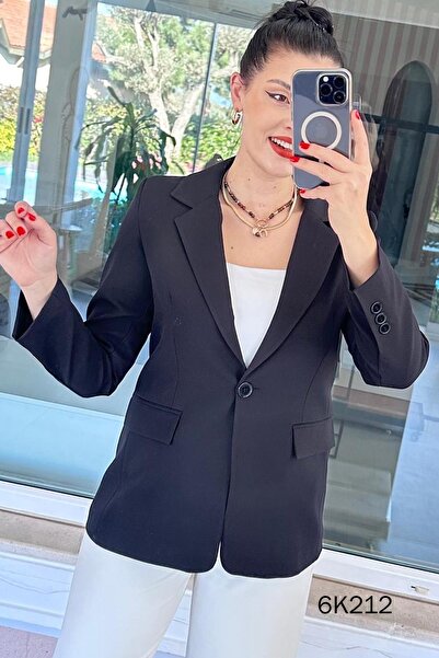 İnce Topuk Double Crepe Blazer Jacket 6K212