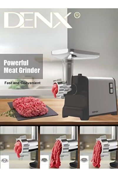 Denx Electric Meat Grinder & Mincer ,1200W Power, Stainless Steel Blades, Kitchen, Restaurants, Home