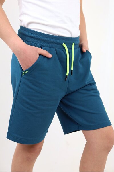 Toontoy Boy's Printed Elastic Waist Pocket Shorts