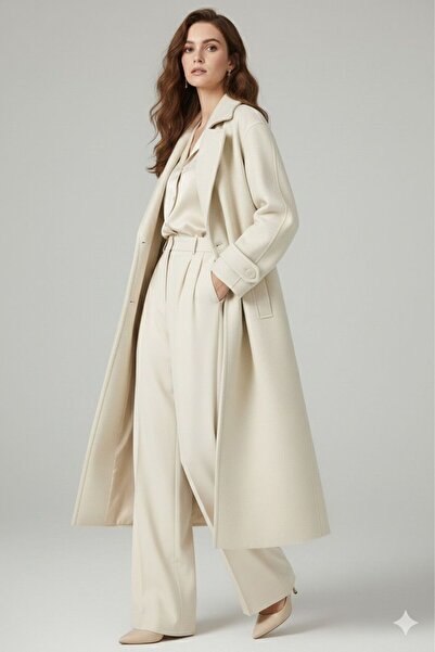 Meşe Moda Women's Oversized Cashmere Long Coat