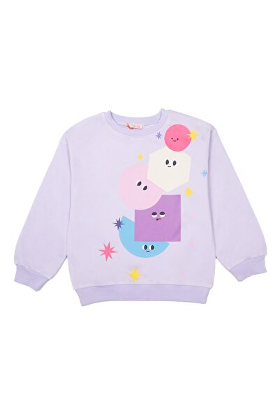 BALKABAĞI سترة رياضية للفتيات بأشكال ملونة مصنوعة من القطن بنسبة 100% (2-8 سن...