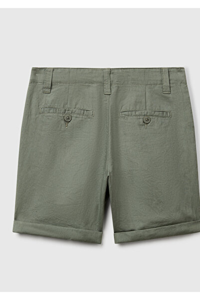 United Colors of Benetton Boy's anthracite rolled hem regular fit bermuda shorts