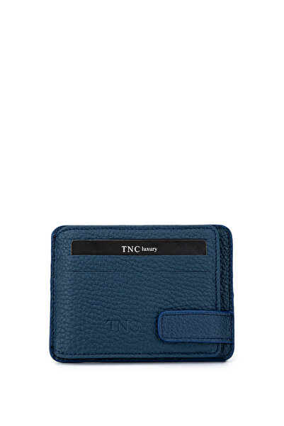 Tamer Tanca Men's Genuine Leather Navy Blue Card Holder