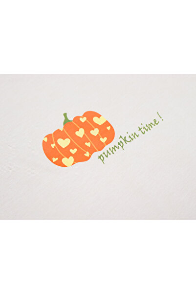 BALKABAĞI Zamanı Girls' T-Shirt with Ruffle Detail on the Sleeves (2-9 Years)