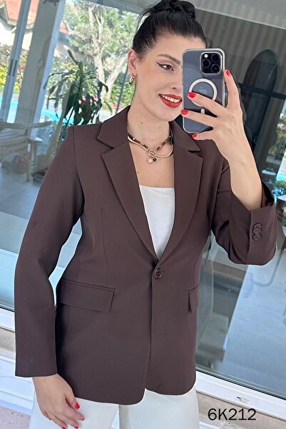 İnce Topuk Double Crepe Blazer Jacket 6K212