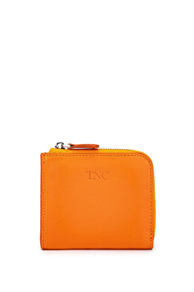 Tamer Tanca Women's Genuine Leather Orange Card Holder