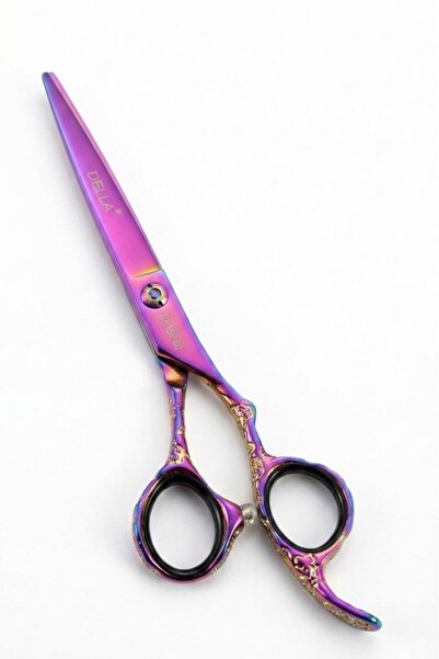 Della Orijinal Profesyonel 440C Saç Kesim Düz Makas Renkli Seri 6 Numara CK15P 60